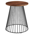 Valeo Round Wood and Metal Side Table by Modway