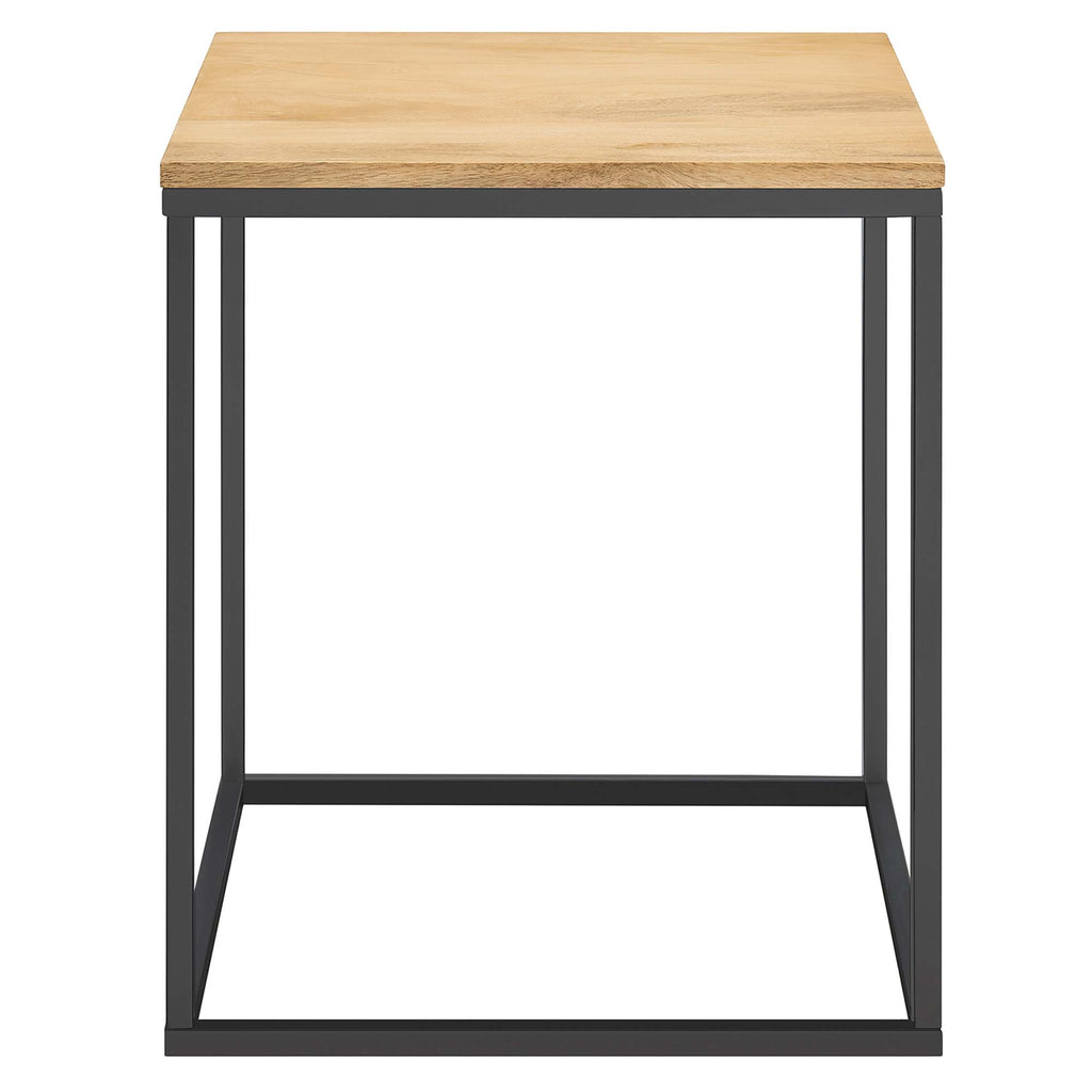Zora Square Wood and Metal Side Table by Modway