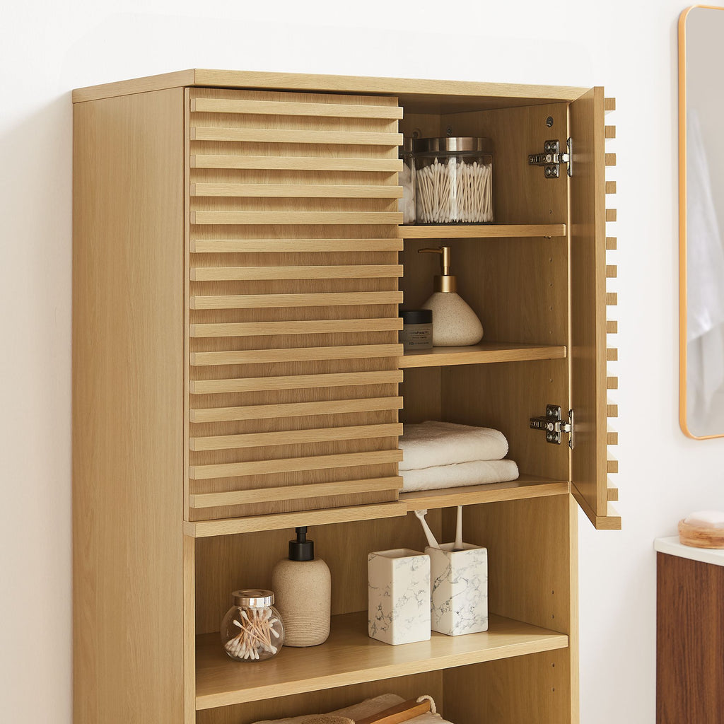 Render Tall Bathroom Storage Cabinet by Modway