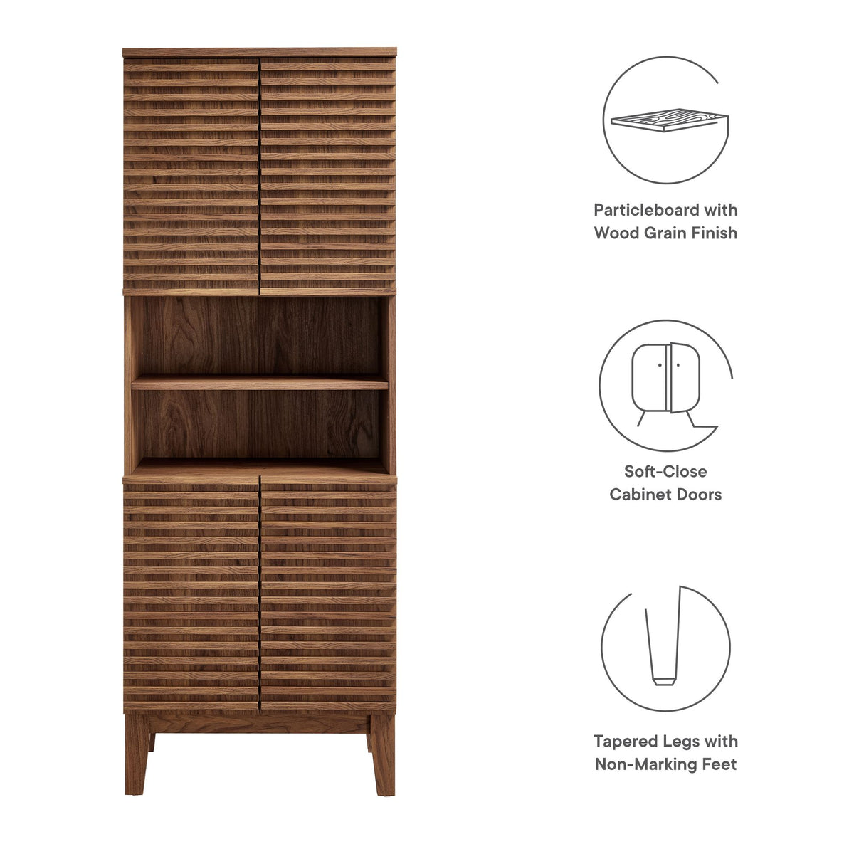 Render Tall Bathroom Storage Cabinet by Modway