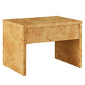 Hudson 1-Drawer Burl Wood Nightstand by Modway