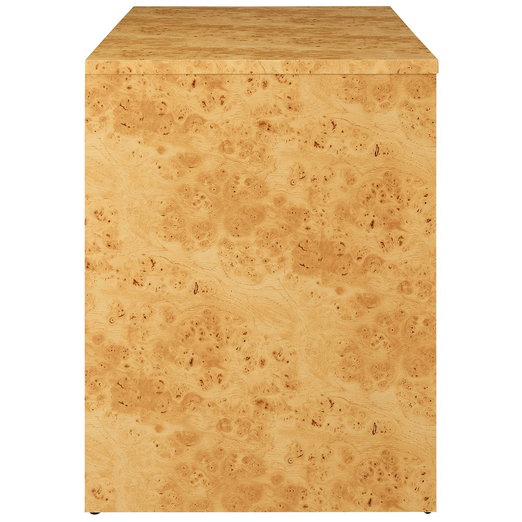 Hudson 2-Drawer Burl Wood Desk by Modway