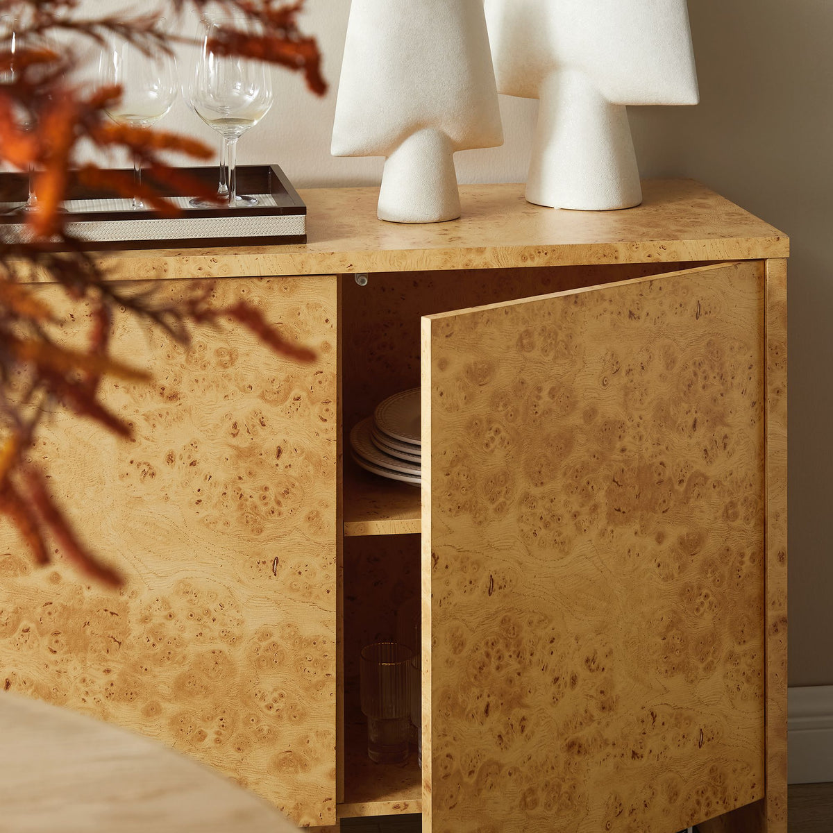 Hudson Burl Wood Sideboard by Modway