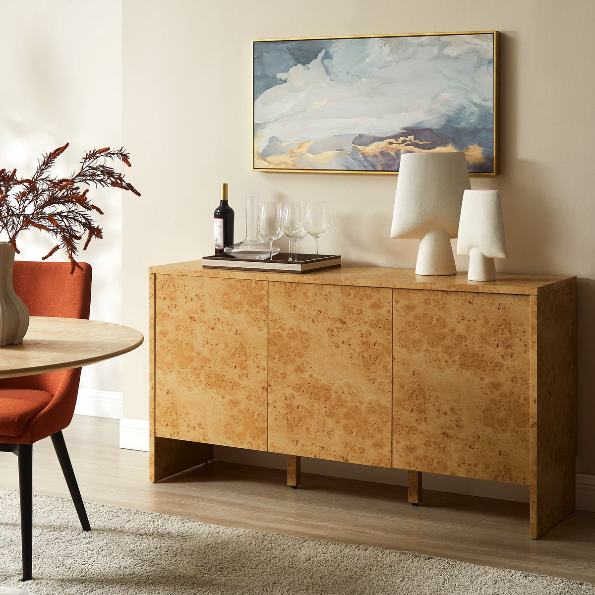 Hudson Burl Wood Sideboard by Modway