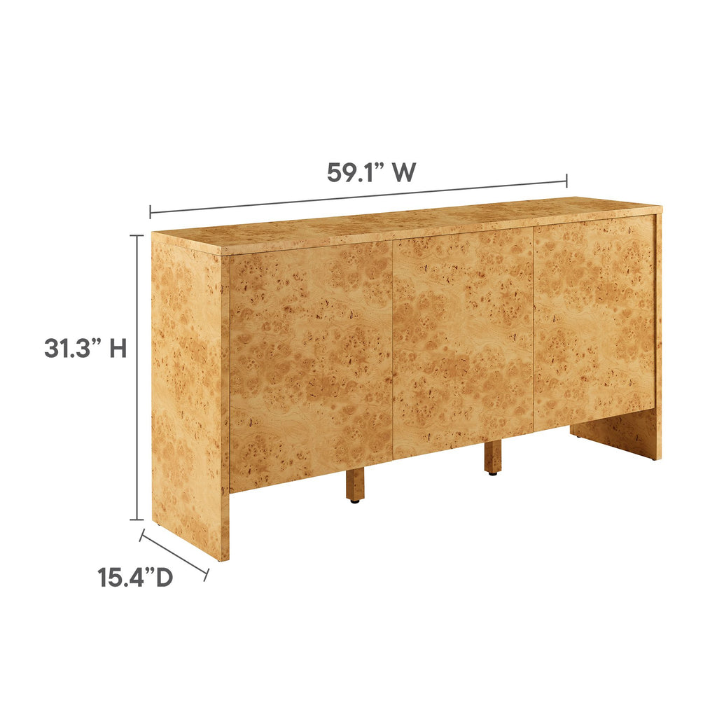 Hudson Burl Wood Sideboard by Modway