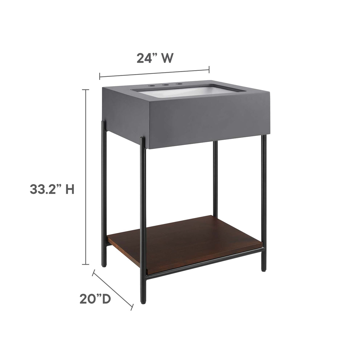 Etch 24" Bathroom Vanity with Sink by Modway