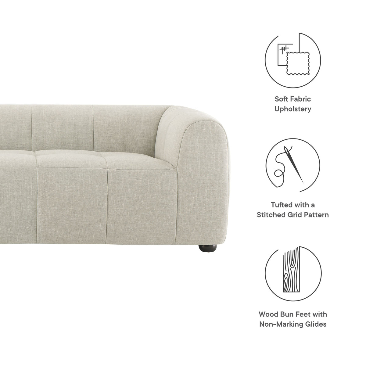 Liana Upholstered Fabric Sofa by Modway