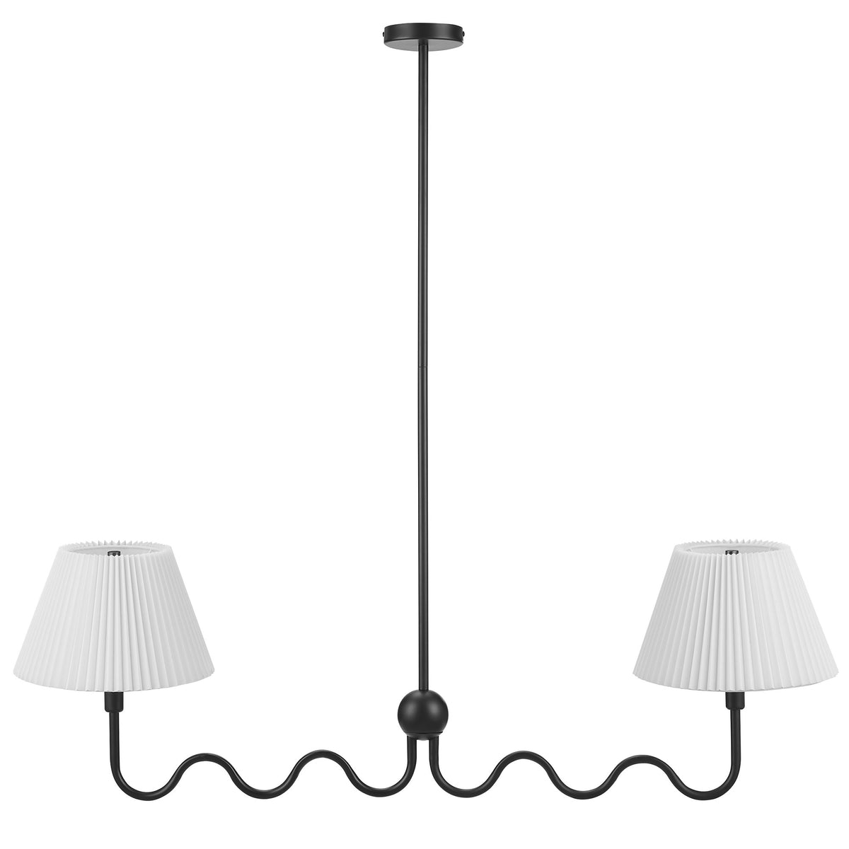 Wave Squiggle 2-Arm Pendant Light by Modway
