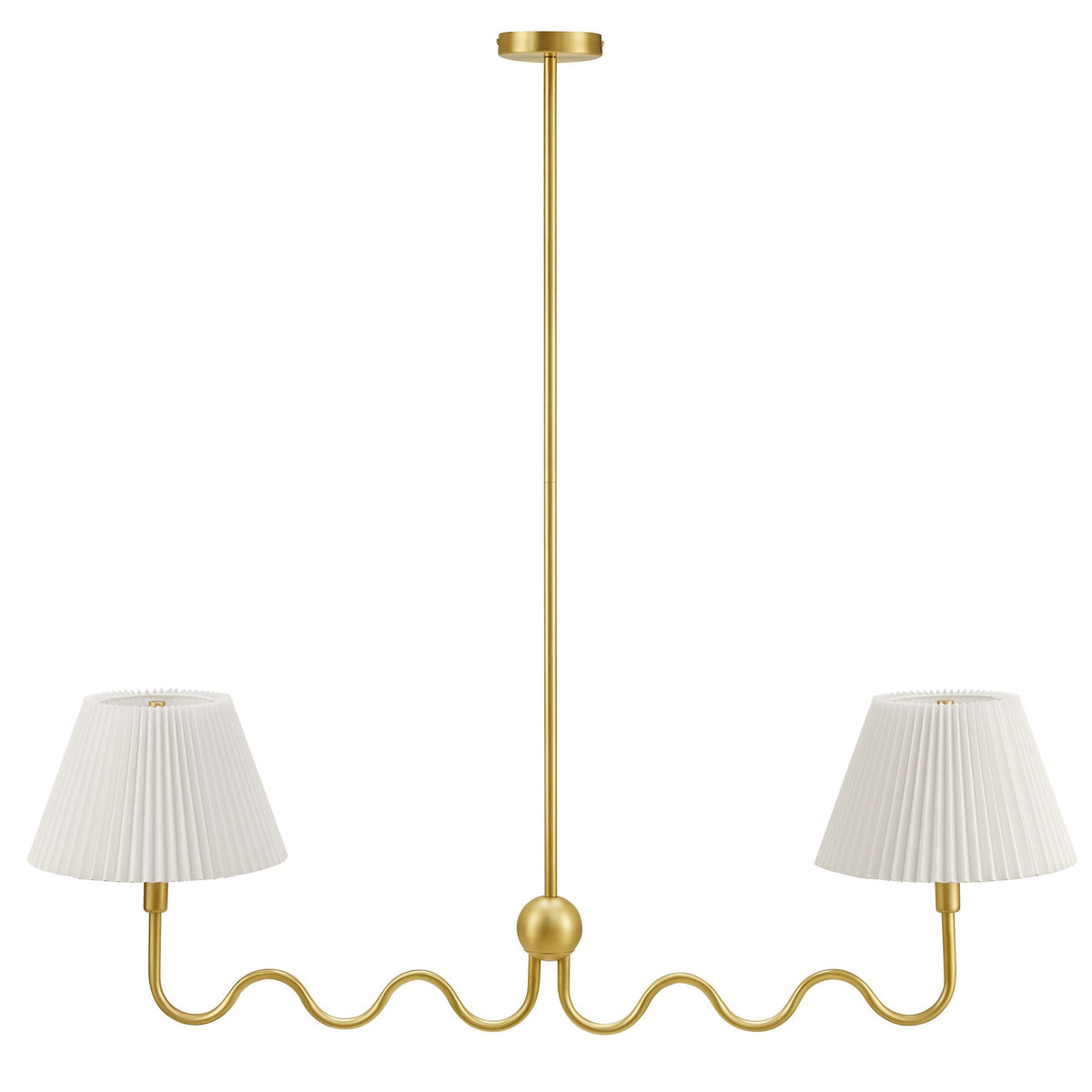 Wave Squiggle 2-Arm Pendant Light by Modway