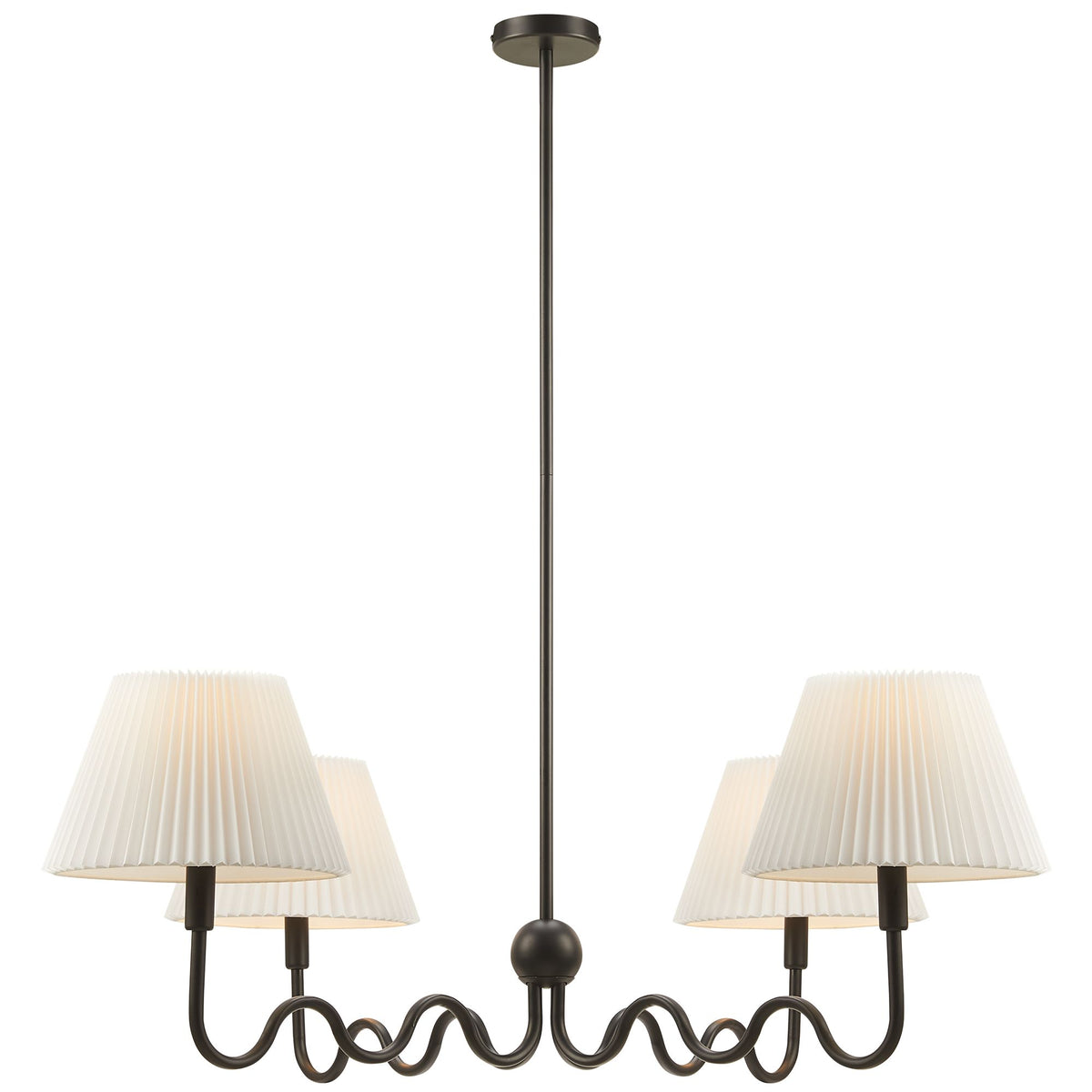 Wave Squiggle 4-Arm Pendant Light by Modway