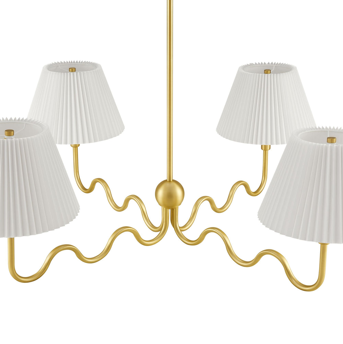 Wave Squiggle 4-Arm Pendant Light by Modway