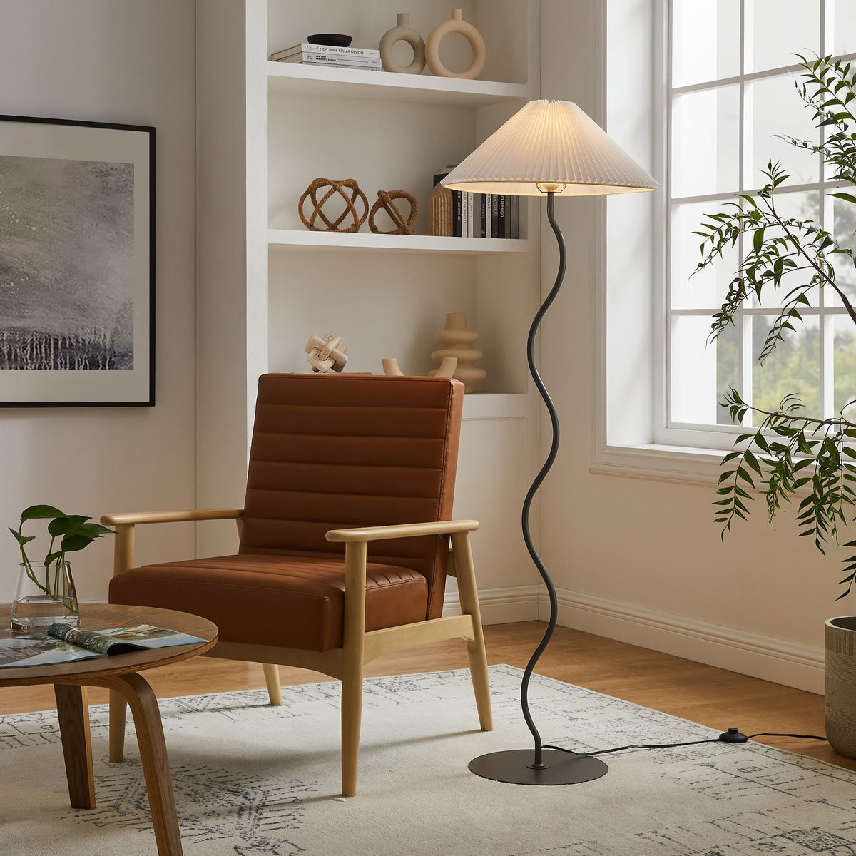 Wave Squiggle Floor Lamp by Modway