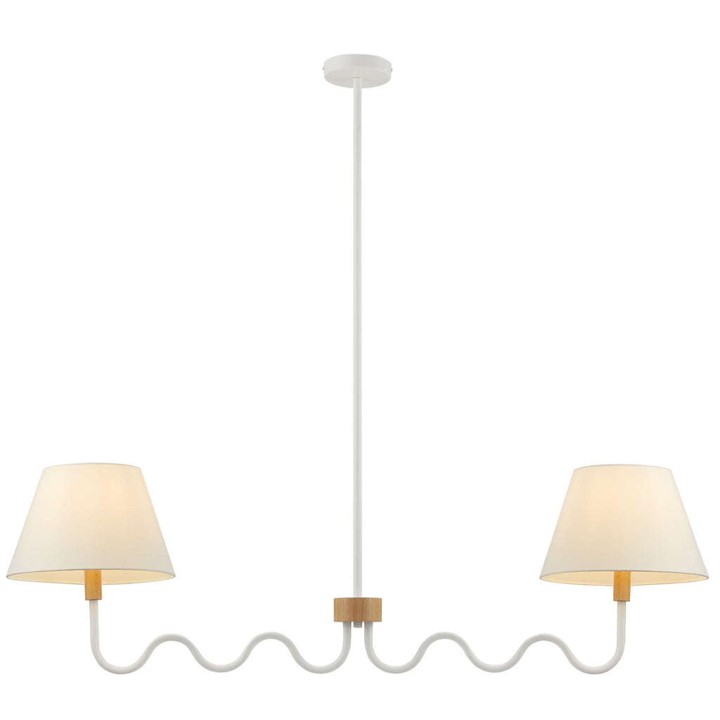 Sunlit Squiggle 2-Arm Pendant Light by Modway