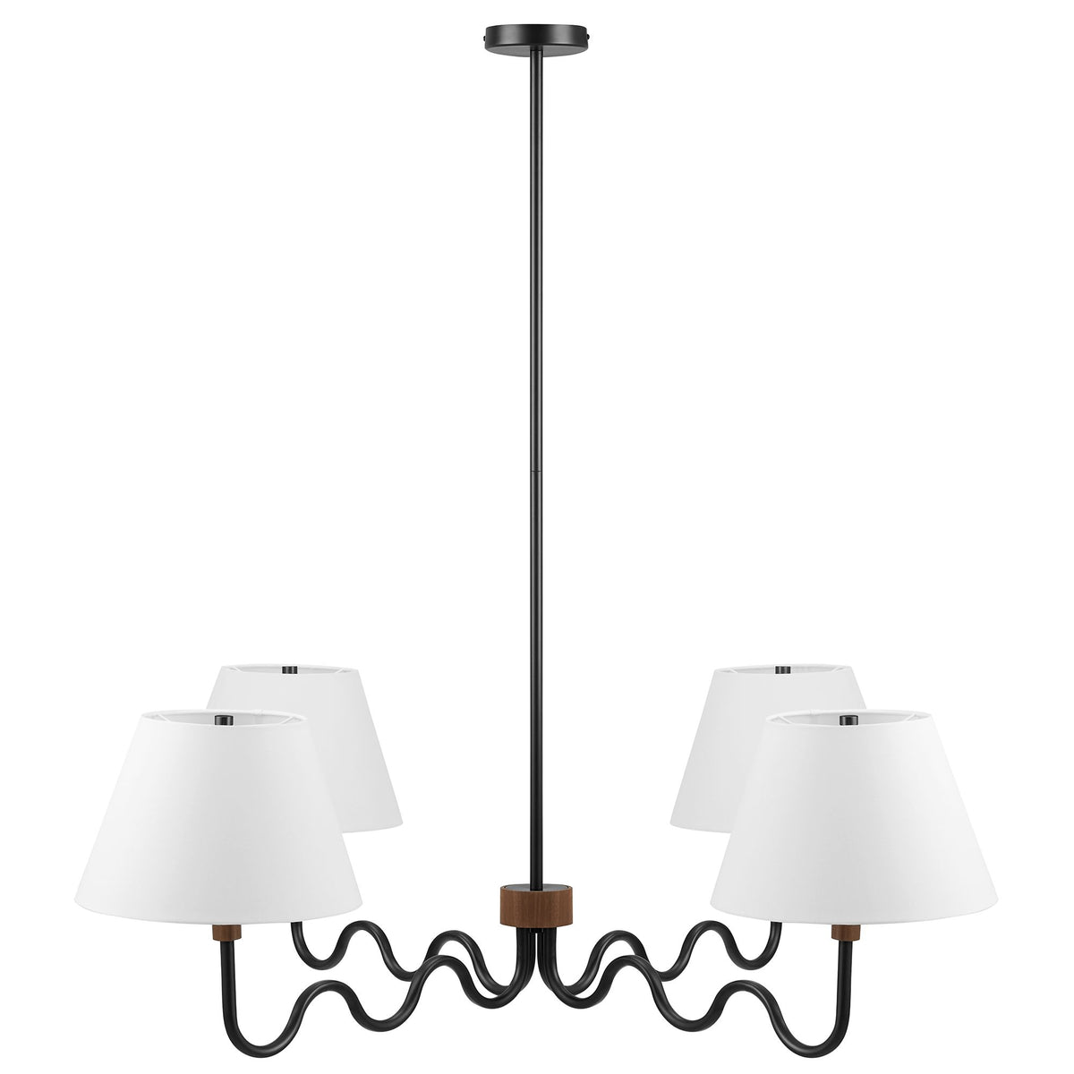 Sunlit Squiggle 4-Arm Pendant Light by Modway