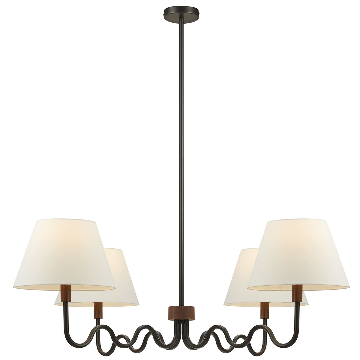 Sunlit Squiggle 4-Arm Pendant Light by Modway