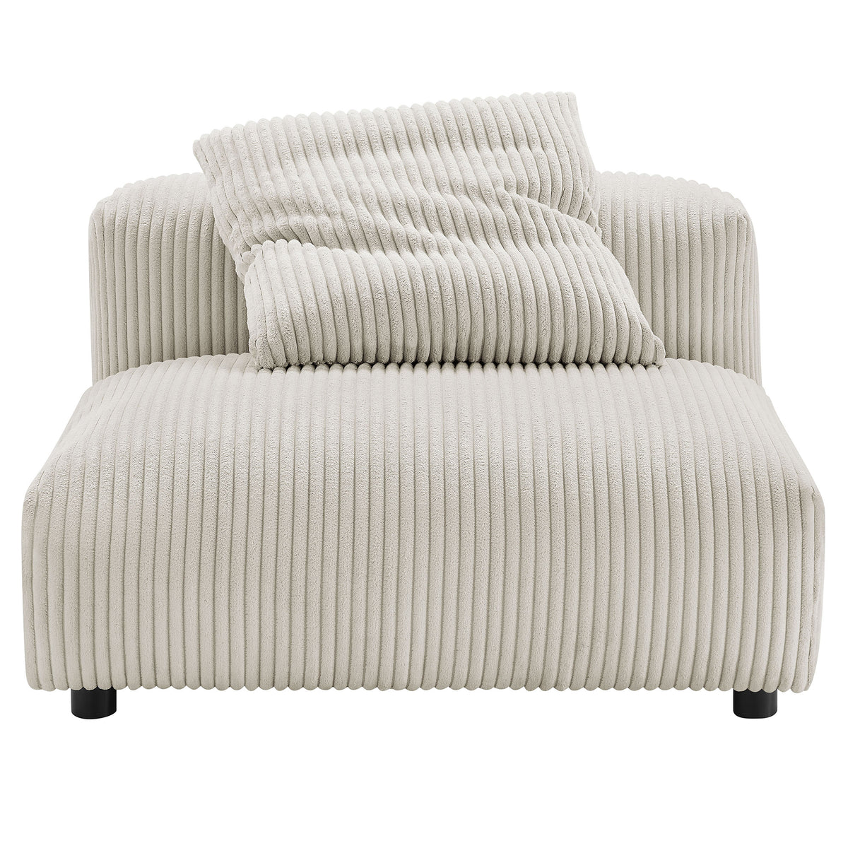 Solace Modular Corduroy Upholstered Armless Chair and Ottoman Set by Modway
