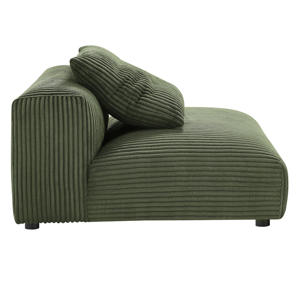 Solace Modular Corduroy Upholstered Armless Chair by Modway
