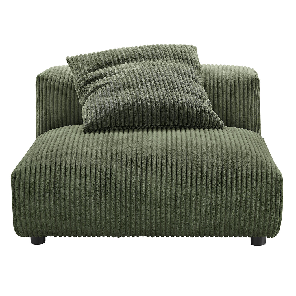 Solace Modular Corduroy Upholstered Armless Chair by Modway