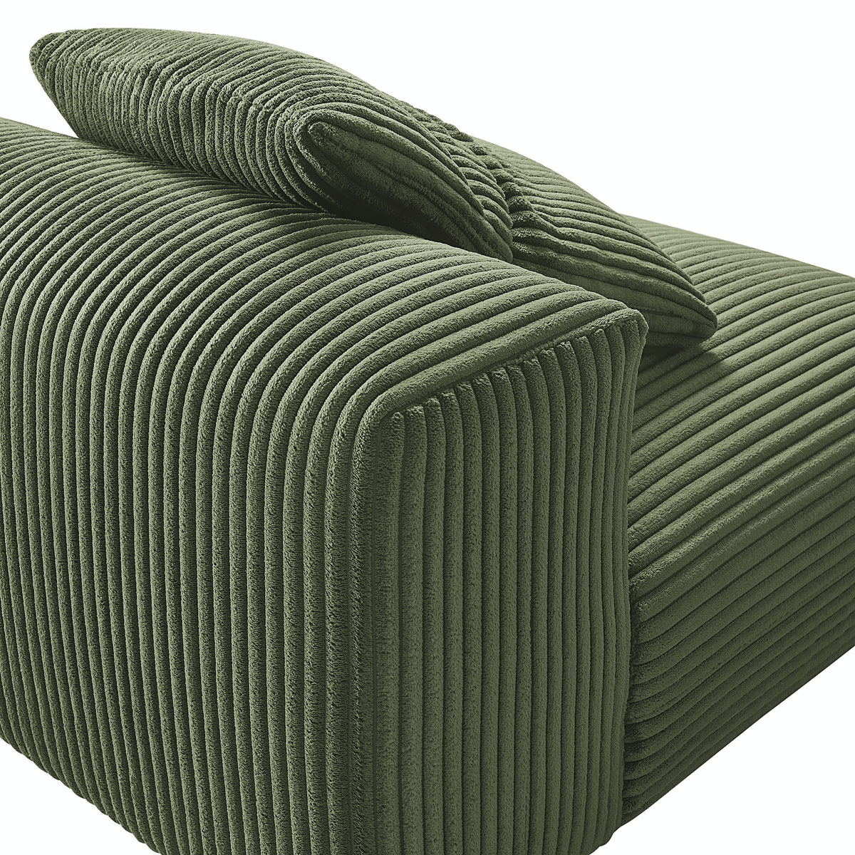 Solace Modular Corduroy Upholstered Armless Chair by Modway