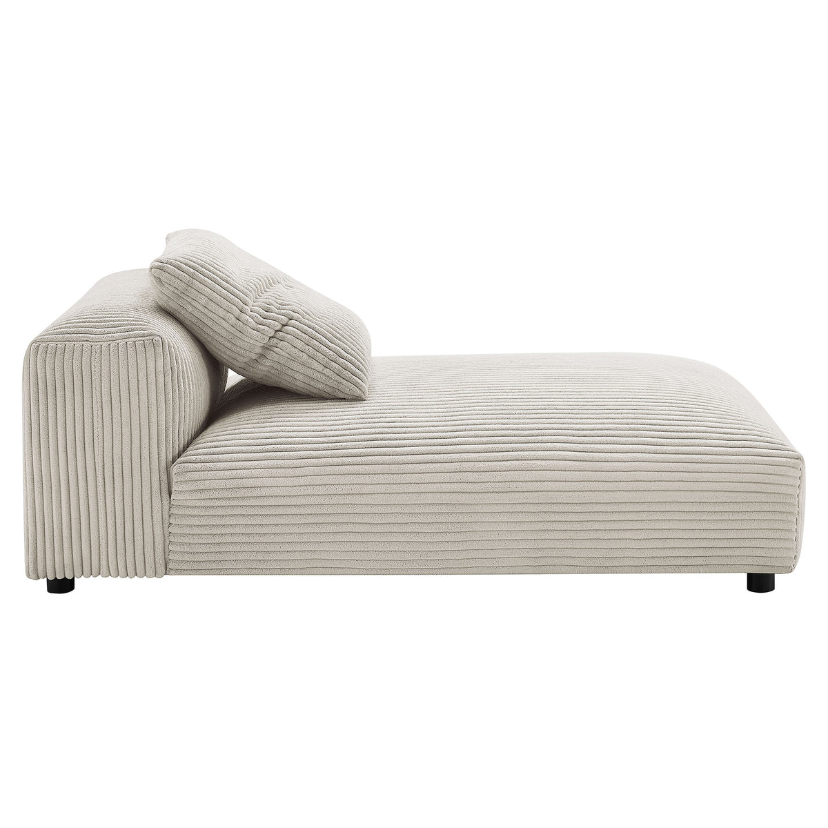 Solace Modular Corduroy Upholstered Armless Chaise Lounge by Modway