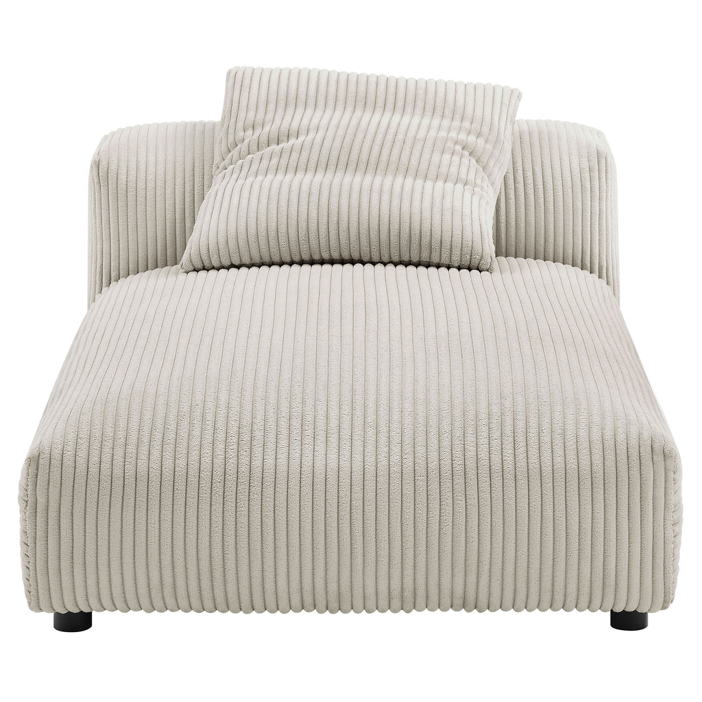 Solace Modular Corduroy Upholstered Armless Chaise Lounge by Modway