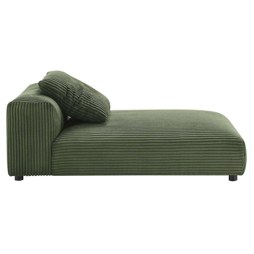 Solace Modular Corduroy Upholstered Armless Chaise Lounge by Modway