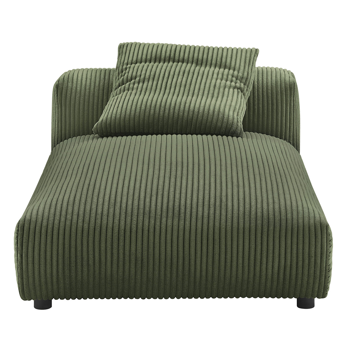 Solace Modular Corduroy Upholstered Armless Chaise Lounge by Modway
