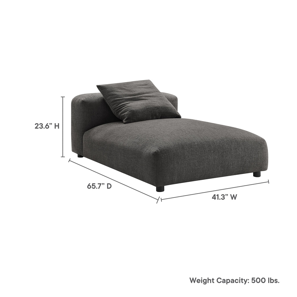 Solace Modular Upholstered Fabric Armless Chaise Lounge by Modway