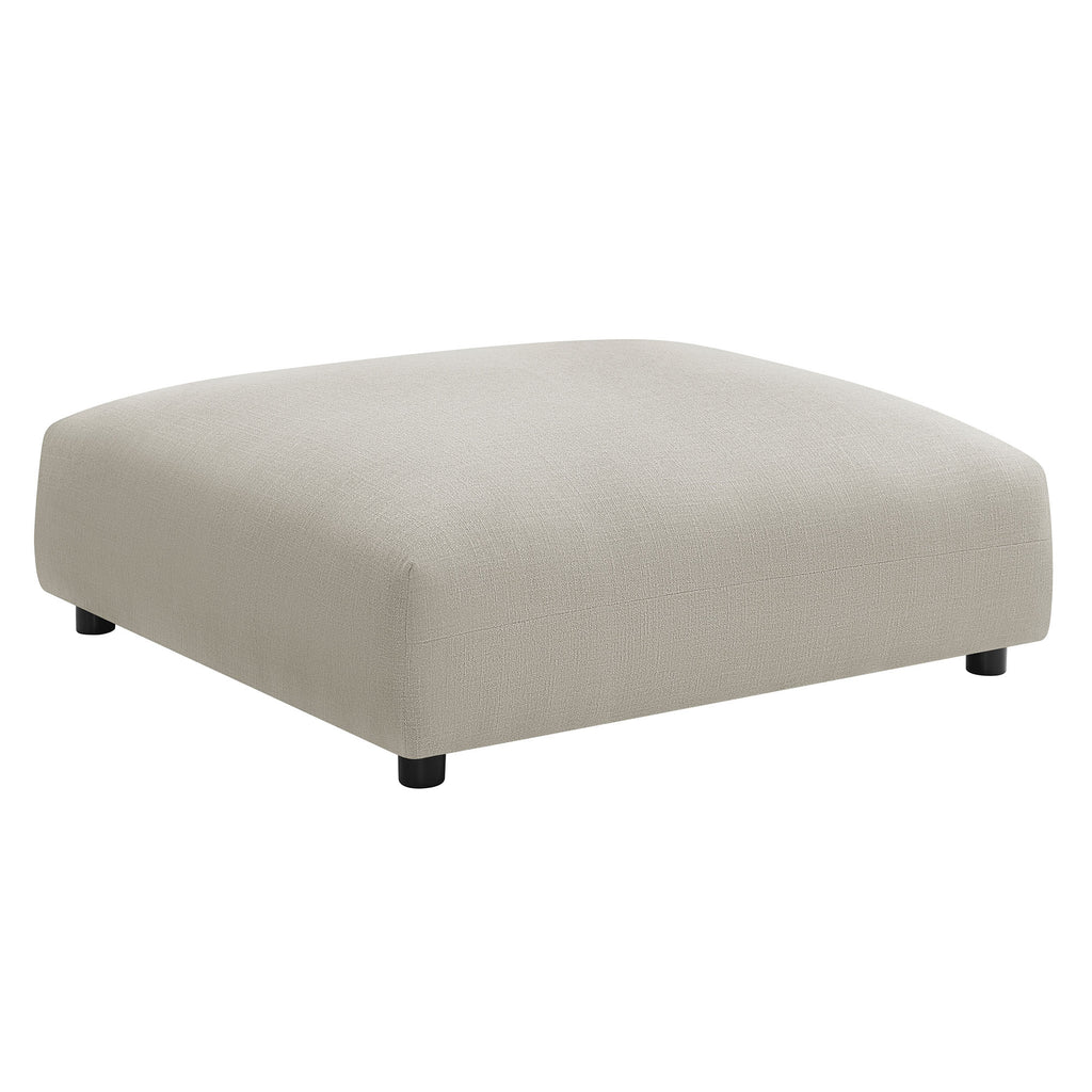 Solace Modular Upholstered Fabric Armless Chair and Ottoman Set by Modway