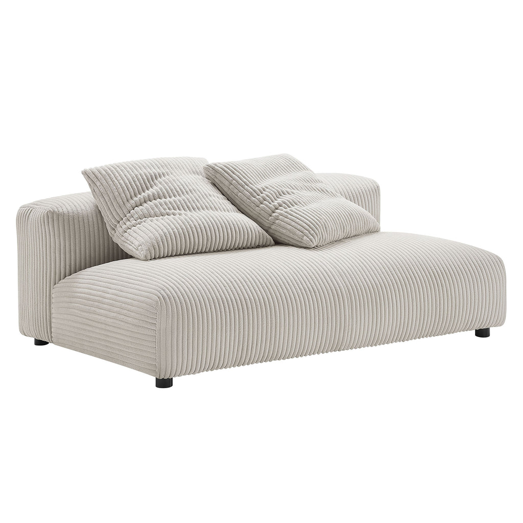 Solace 2-Piece Modular Corduroy Upholstered Sectional Sofa With Chaise by Modway