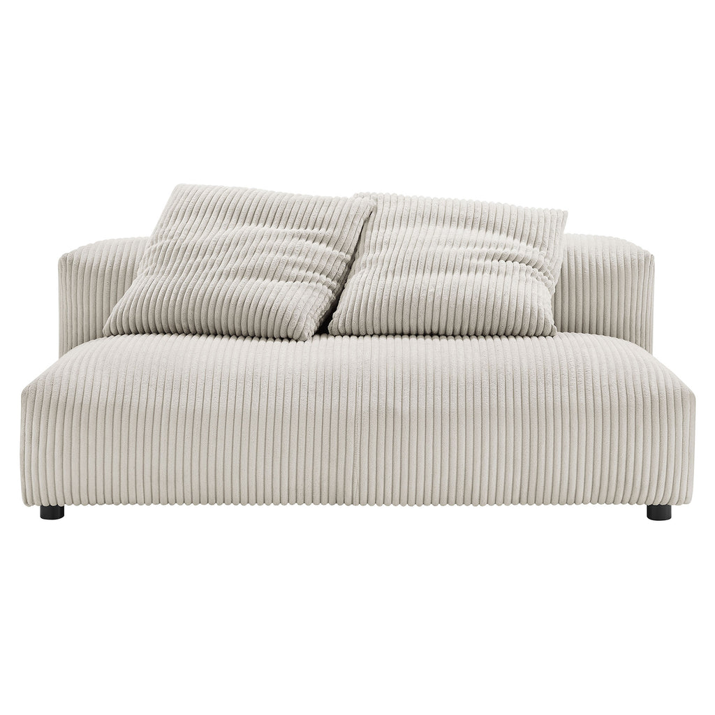 Solace Modular Corduroy Upholstered Armless Loveseat by Modway