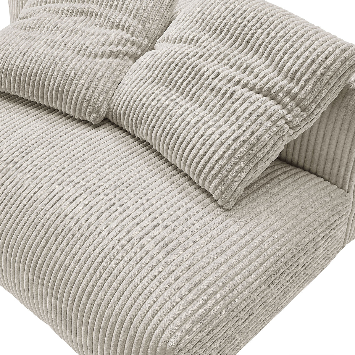 Solace Modular Corduroy Upholstered Armless Loveseat by Modway