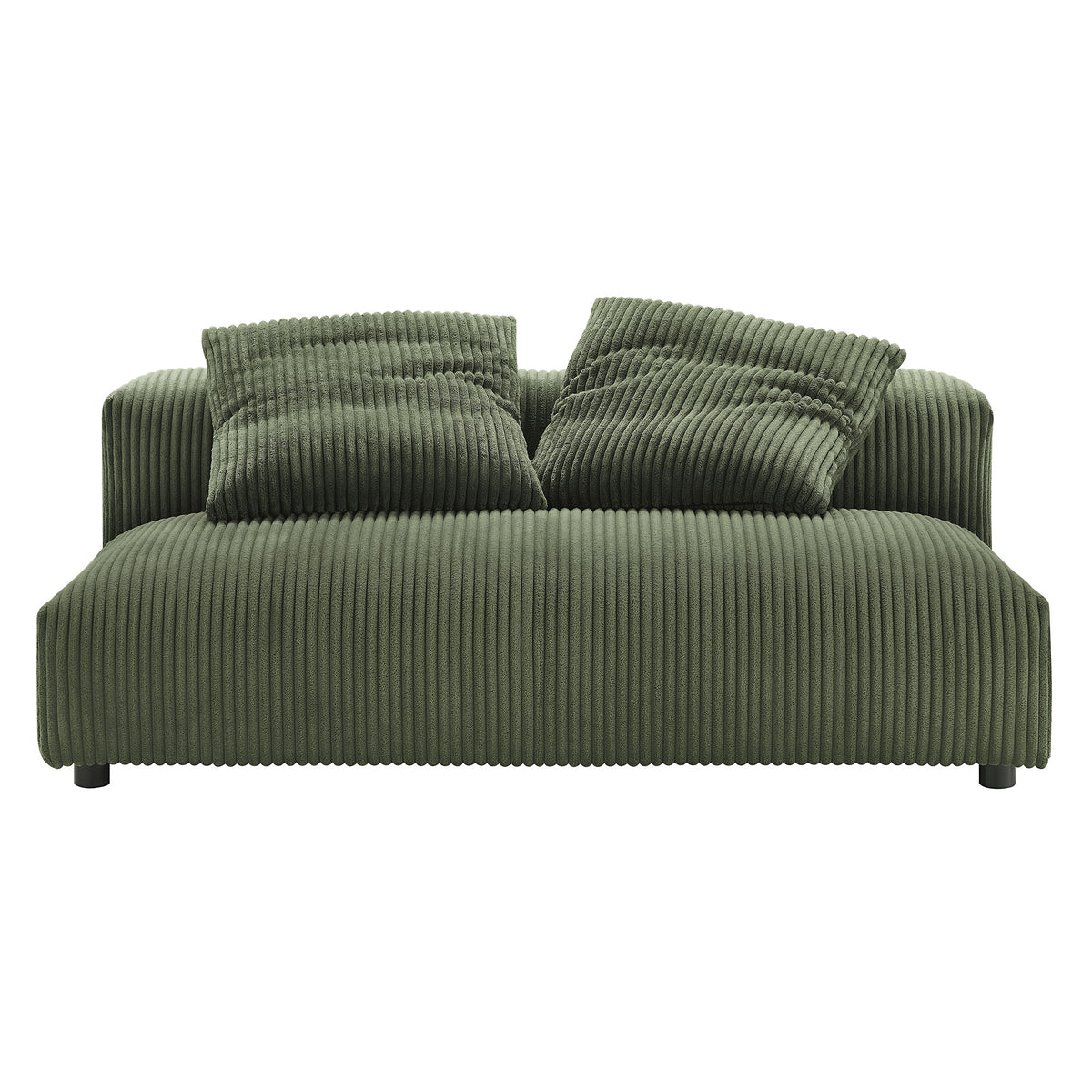 Solace Modular Corduroy Upholstered Armless Loveseat by Modway