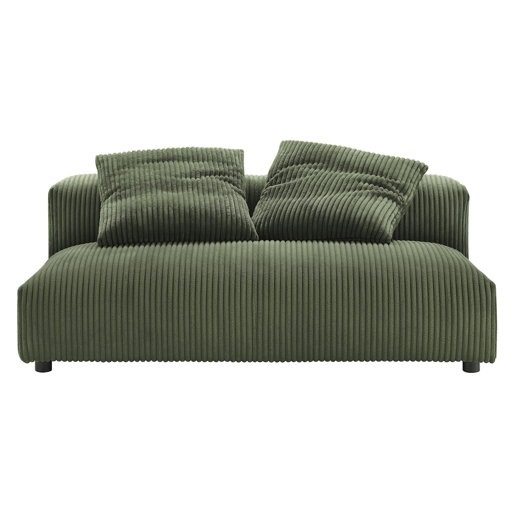 Solace 2-Piece Modular Corduroy Upholstered Sectional Sofa With Chaise by Modway