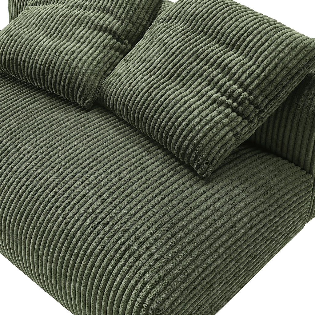 Solace Modular Corduroy Upholstered Armless Loveseat by Modway