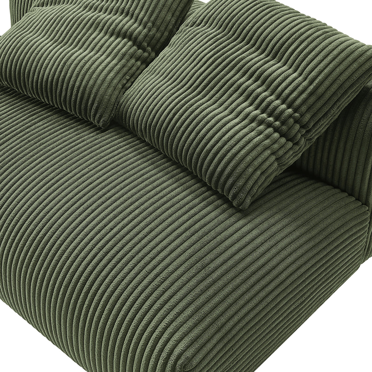 Solace Modular Corduroy Upholstered Armless Loveseat by Modway