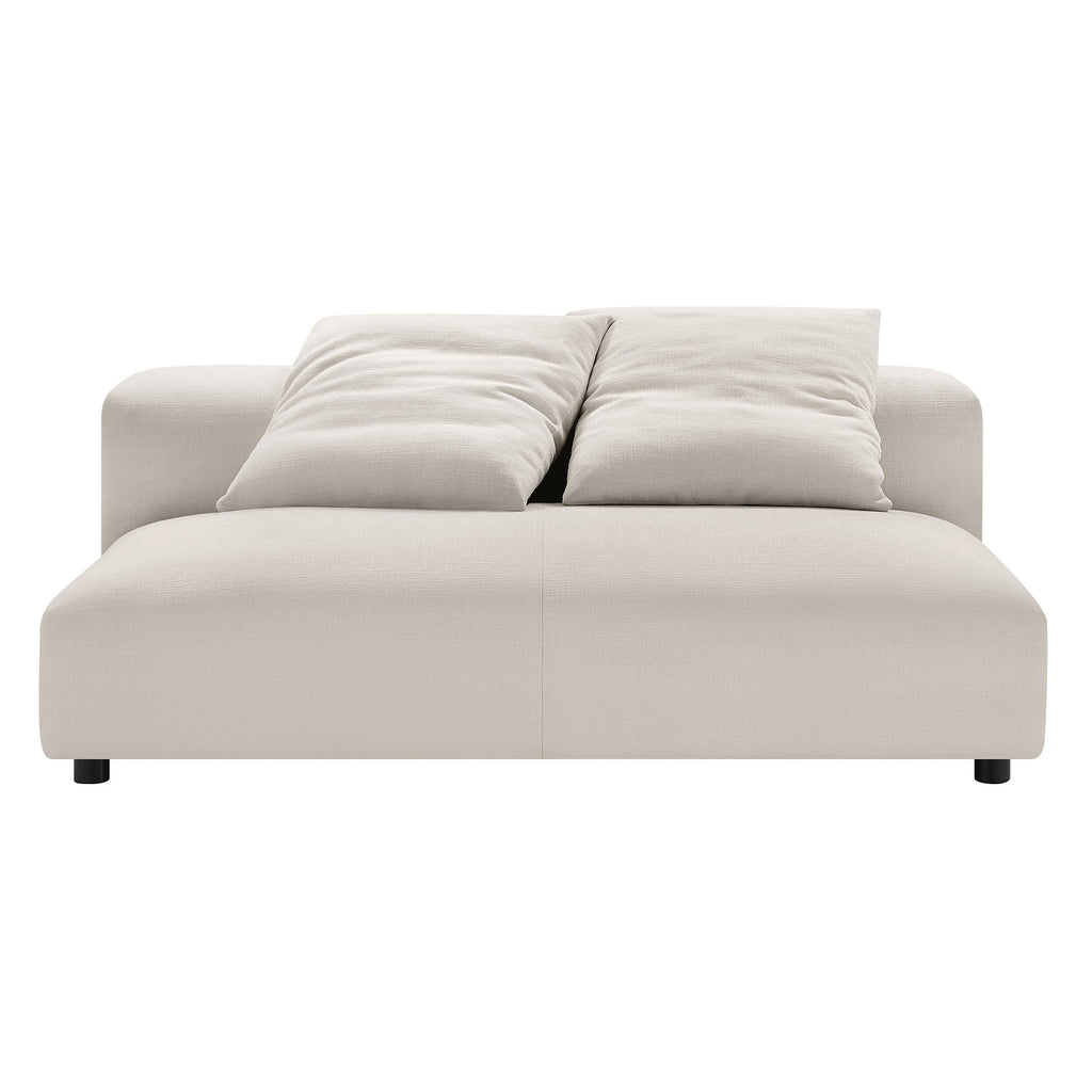 Solace Modular Upholstered Fabric Armless Loveseat and Ottoman Set by Modway