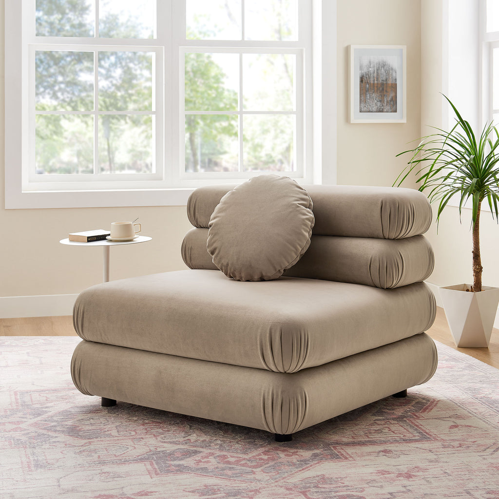 Jubilee Modular Performance Velvet Armless Chair by Modway