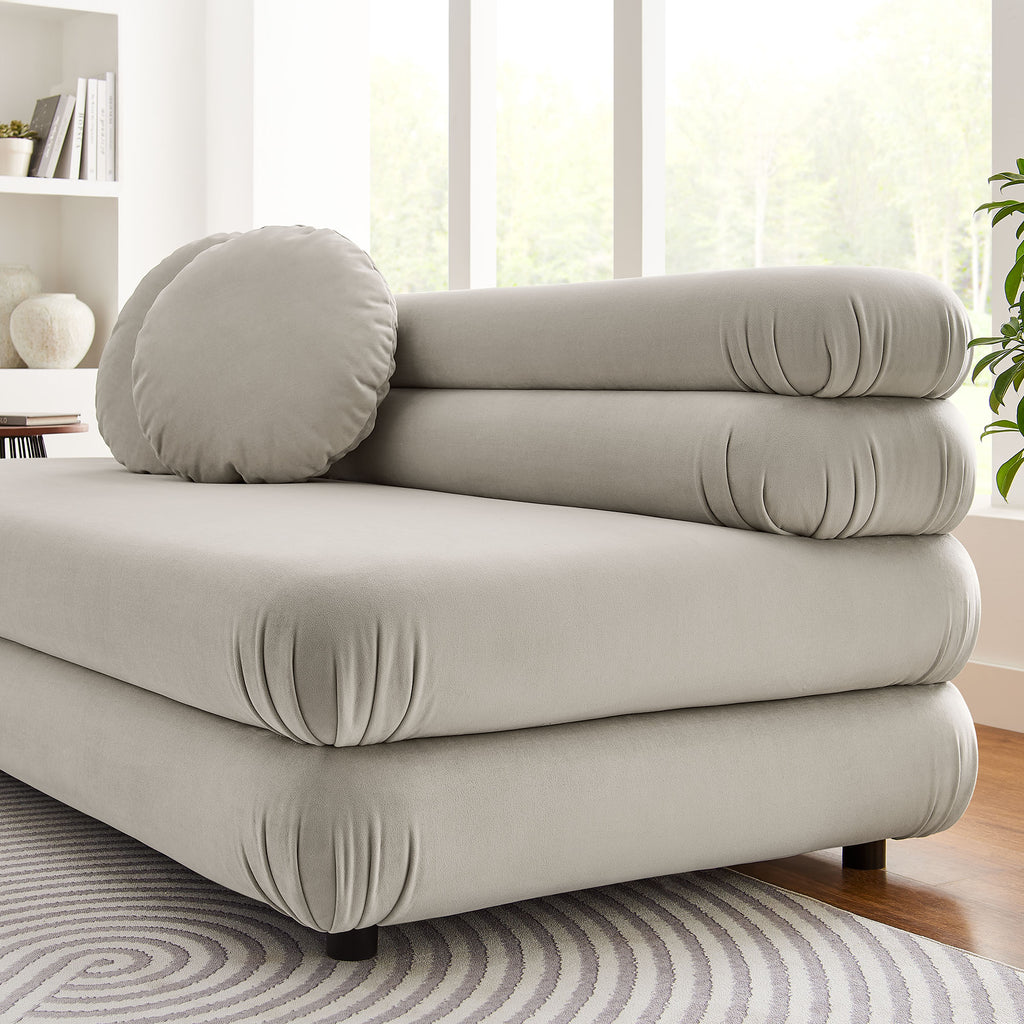 Jubilee Modular Performance Velvet Armless Loveseat by Modway