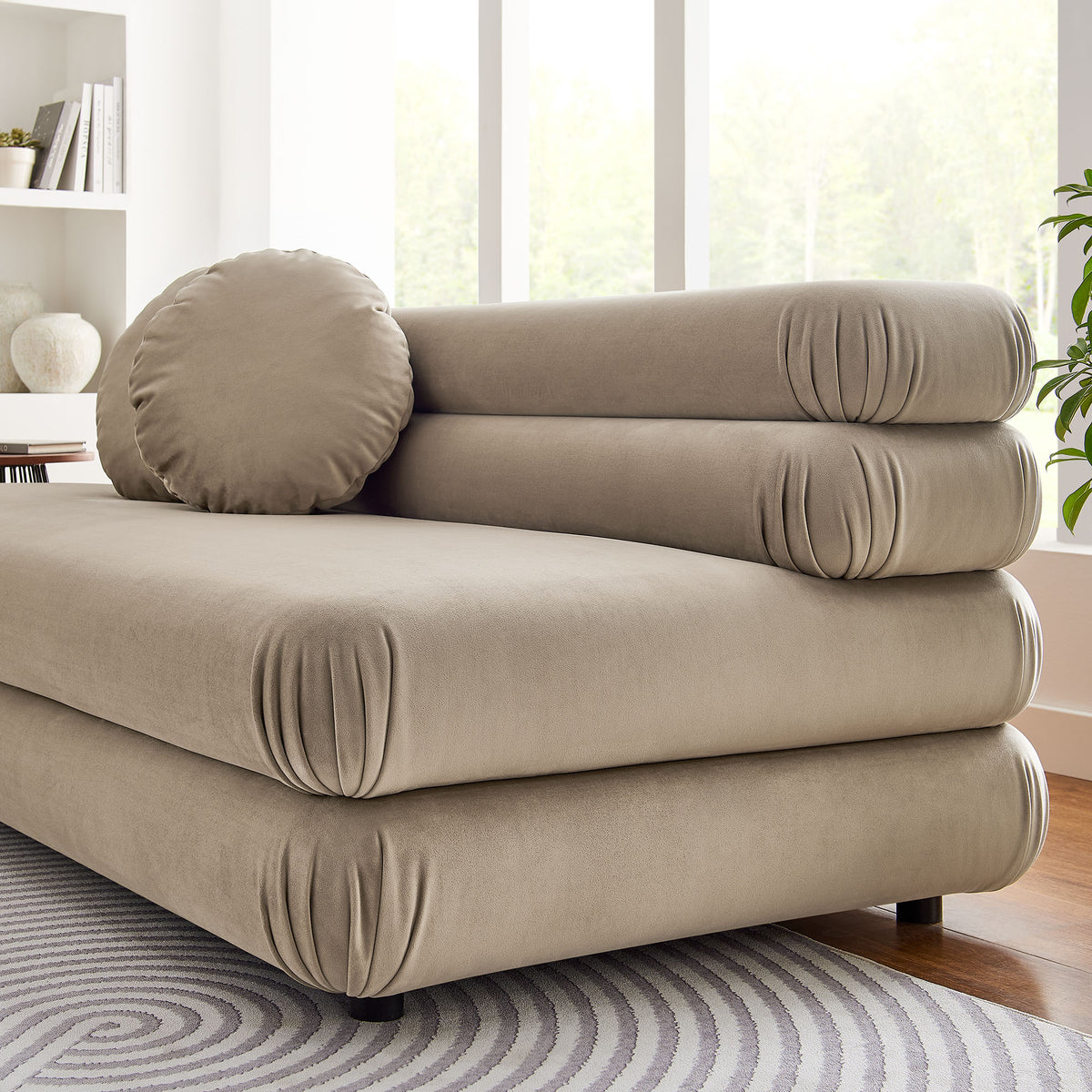 Jubilee Modular Performance Velvet Armless Loveseat by Modway
