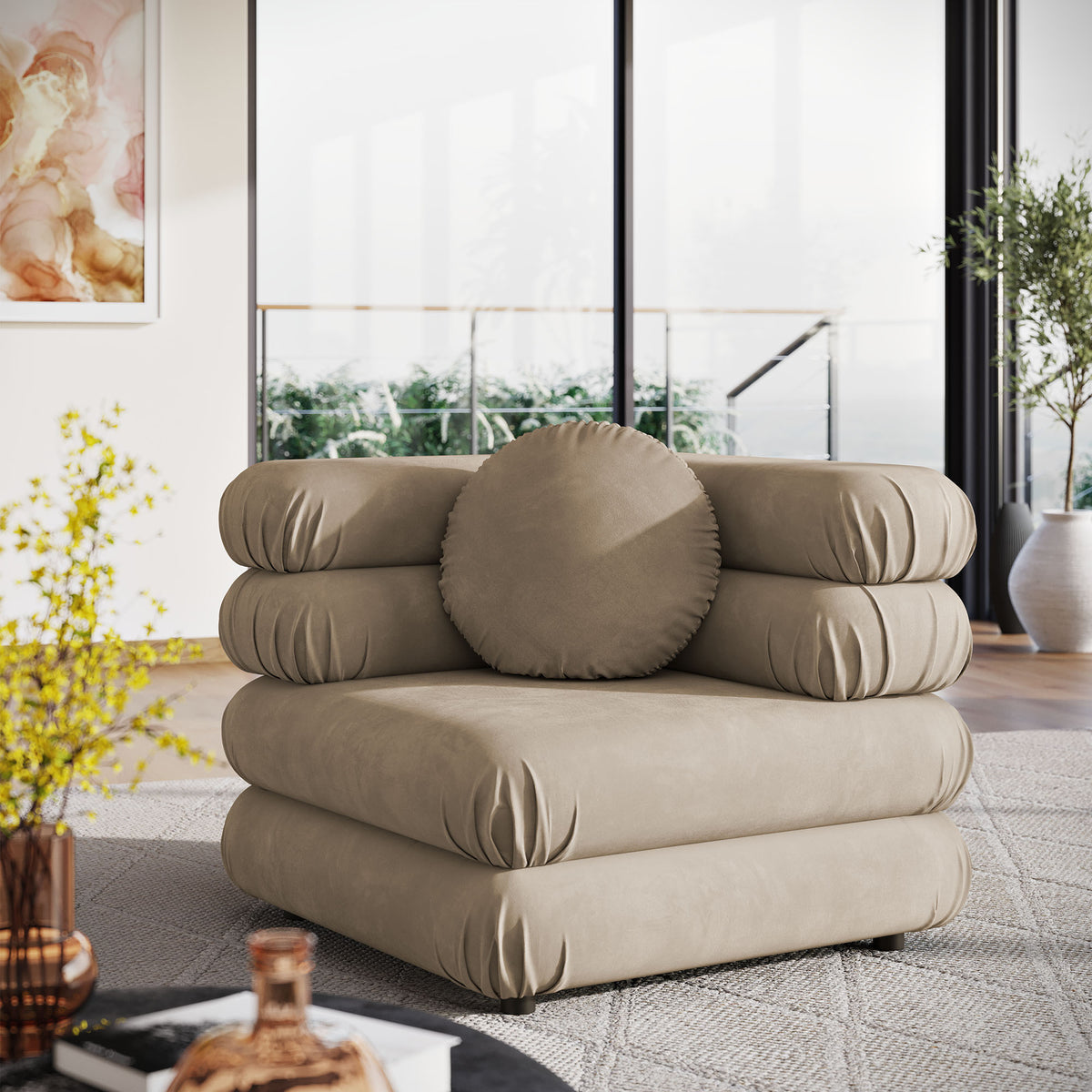 Jubilee Modular Performance Velvet Corner Chair by Modway