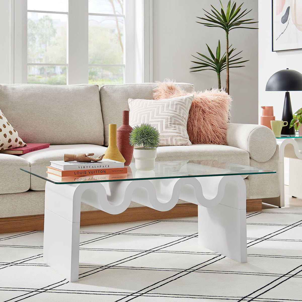 Ondine Glass Top Coffee Table by Modway