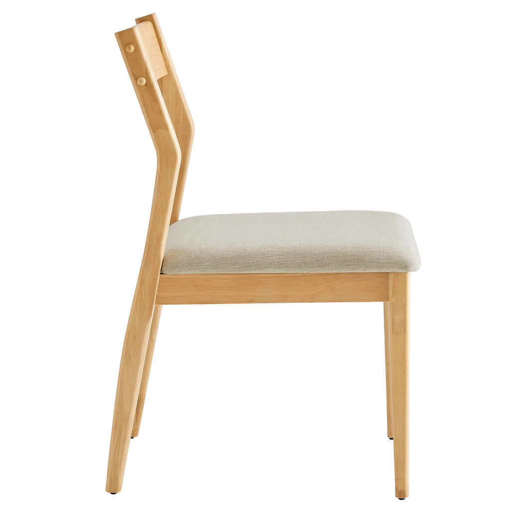 Solara Fabric Wood Dining Side Chairs Set of 2 by Modway