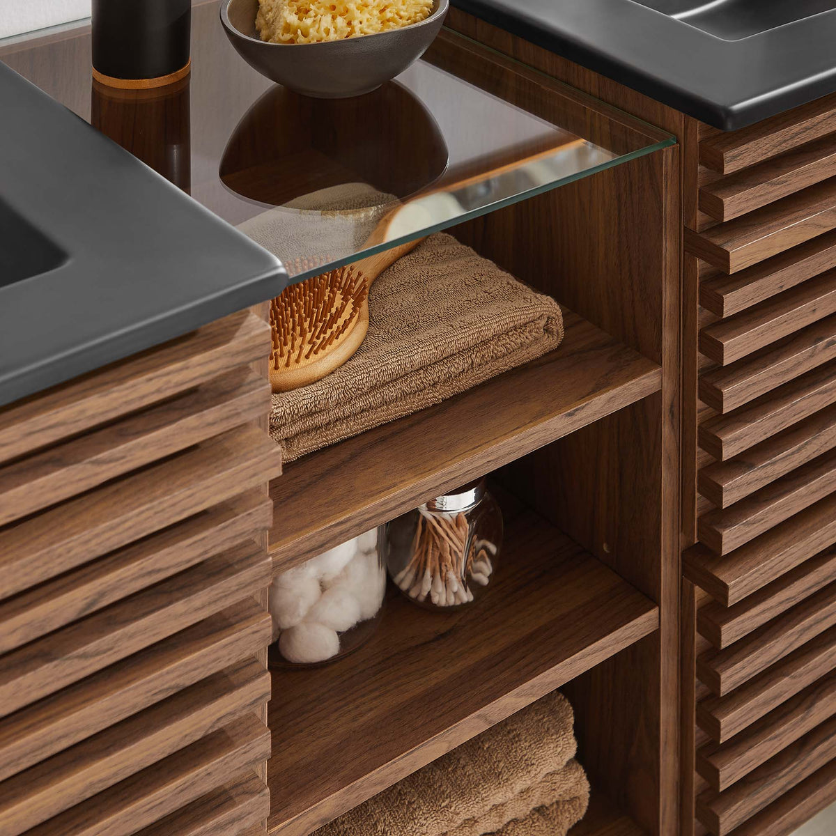 Render 62" Wall-Mount Double Sink Bathroom Vanity by Modway
