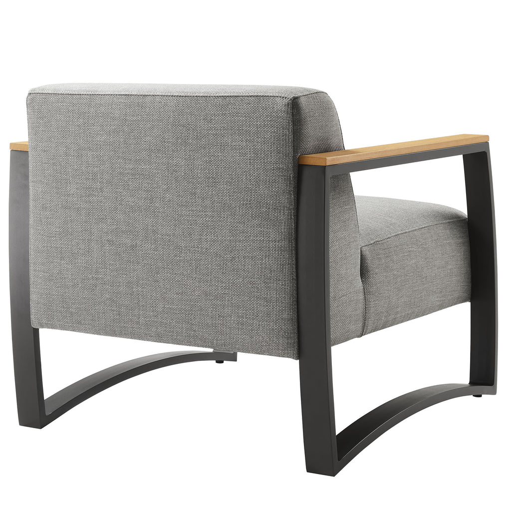 Sauve Outdoor Patio Aluminum and Fabric Armchair by Modway