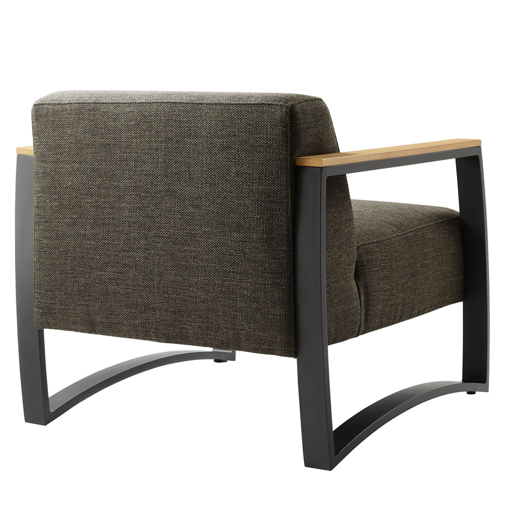 Sauve Outdoor Patio Aluminum and Fabric Armchair by Modway