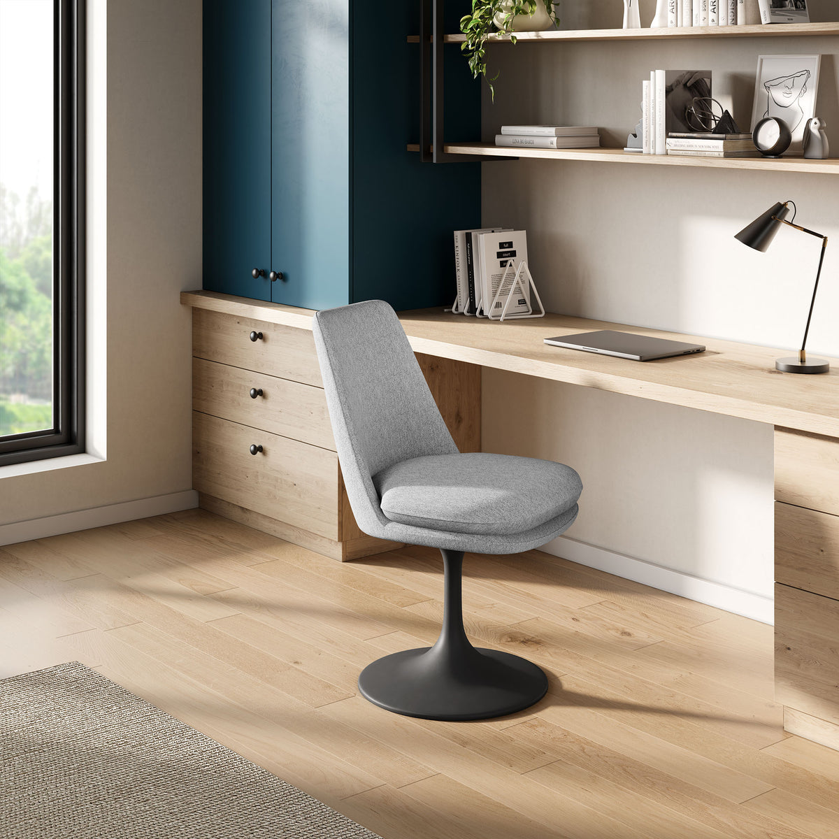 Lippa Swivel Dining Upholstered Side Chair by Modway