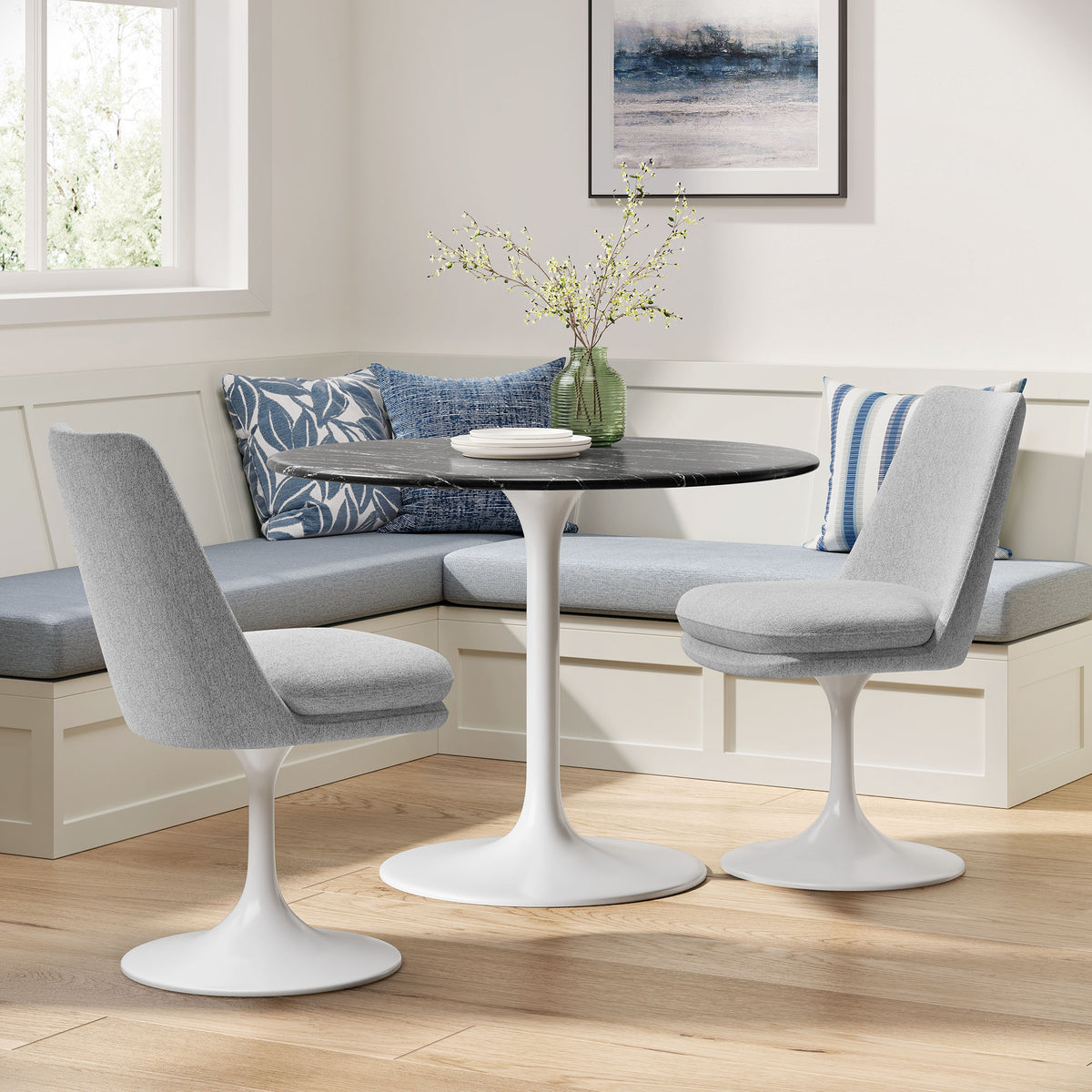Lippa Swivel Dining Upholstered Side Chair by Modway