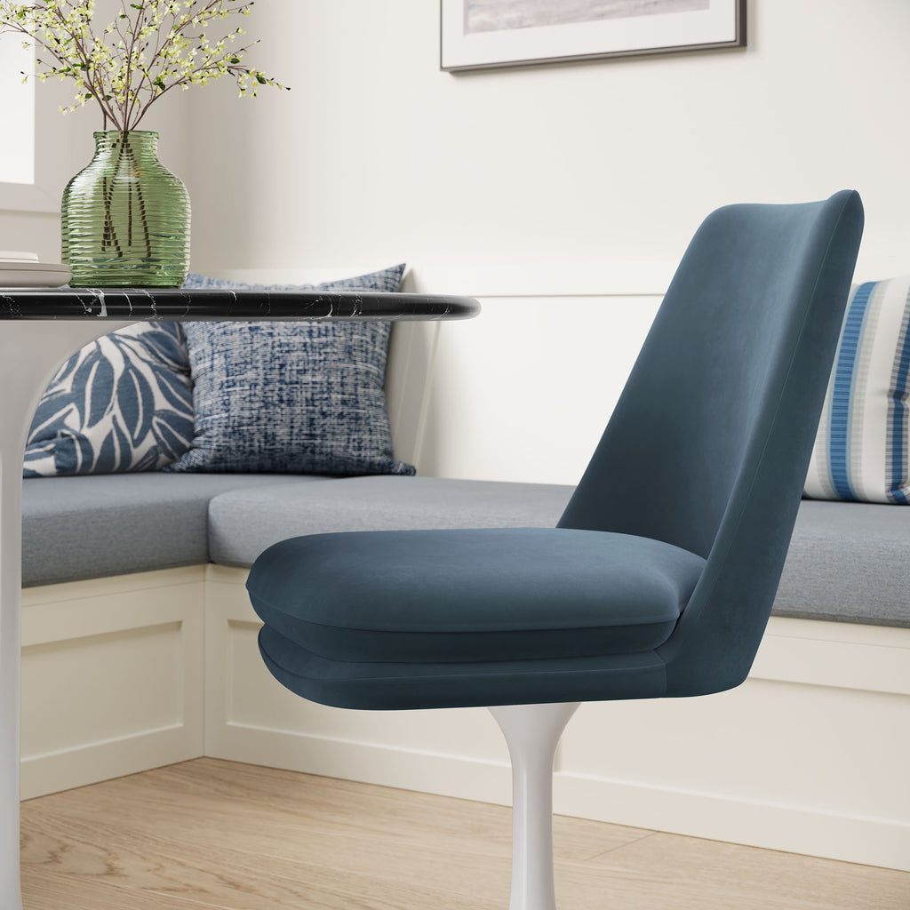 Lippa Swivel Dining Performance Velvet Side Chair by Modway