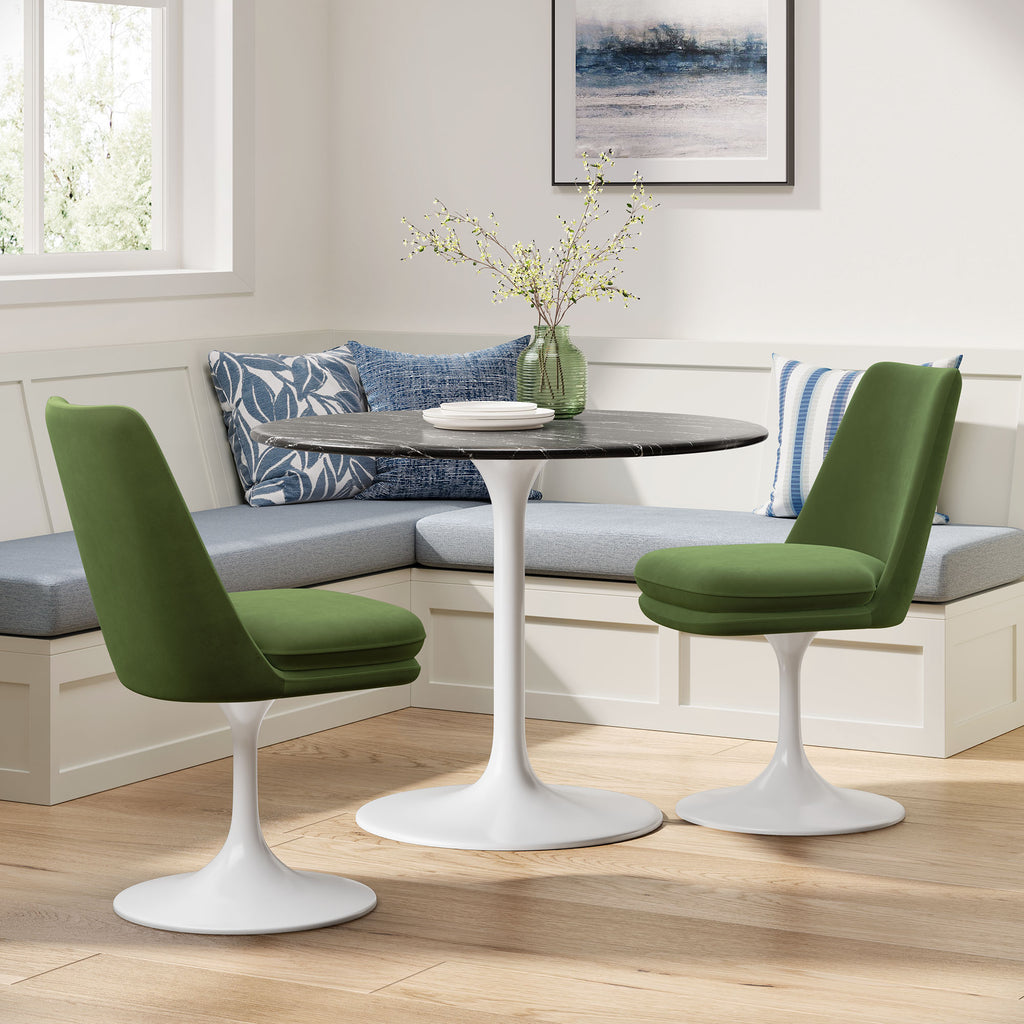 Lippa Swivel Dining Performance Velvet Side Chair by Modway